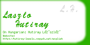 laszlo hutiray business card